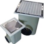 AstralPool 330mm x 330mm – Ø75mm NORM Fiberglas Dip Emiş -AISI-316 Izgaralı